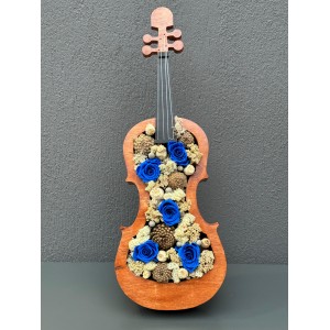 DEKORATİF KEMANDA MAVİ SOLMAYAN GÜL